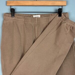Mate The Label Women's Medium Brown Organic Cotton Jogger Sweatpants Lounge FLAW